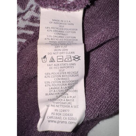 Prana Womens Medium Graceful Wrap Organic Cotton Rich Fuchsia Hoodie Cardigan - Picture 9 of 11